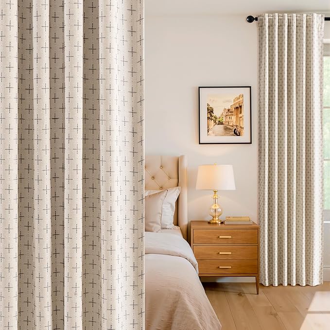 MIULEE 100% Blackout Decorative Linen Curtains by MIULEE