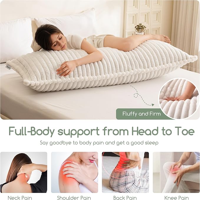 HIGOGOGO Memory Foam Body Pillow, Thickened Large Long Bed Pillow - Image 3