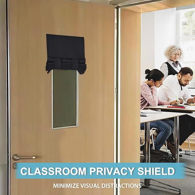 RYB HOME Classroom Door Window Cover Lockdown Shades Blackout, No Drill | - Image 2