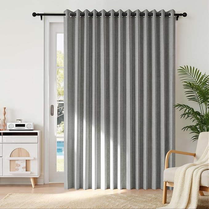 RYB HOME Accordion Style Room Divider Curtains 100% Blackout | Curtain by RYBHOME