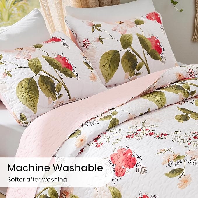 EXQ Home Printed Quilt Set Full Queen Size Monet Graden Bedspread Set | Bedding - Image 6