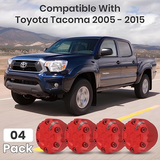4 Pack - 2nd Gen Tacoma Accessories AC Knob Upgrade - 2005,2006,2007,2008,2009,2010,2011,2012,2013,2014,2015 Tacoma Climate Control Dial Mods Set - for Toyota Interior Replacement Kit