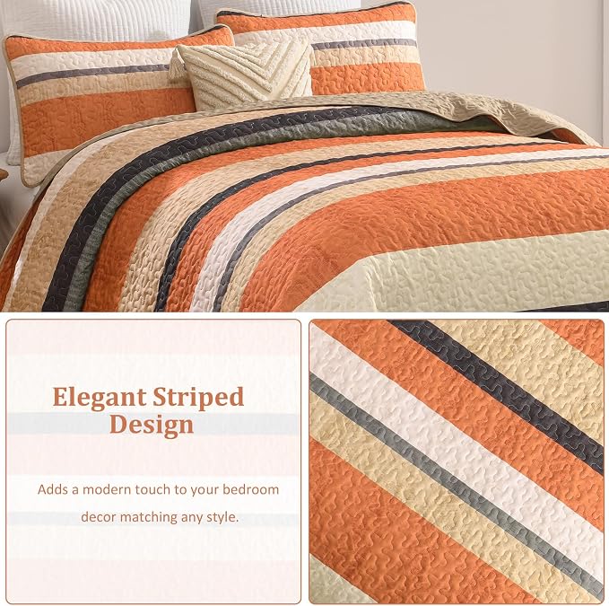 Dobuyly Boho Quilts Queen Size, Breathable All-Season, 3-Piece Set Fits Queen - Image 8