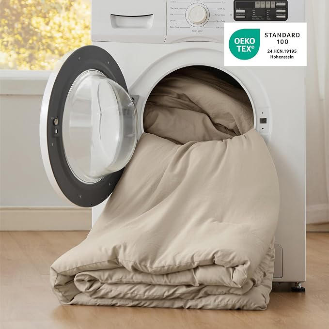 Bedsure King Comforter Set, Sand Soft Prewashed Bedding - Image 5