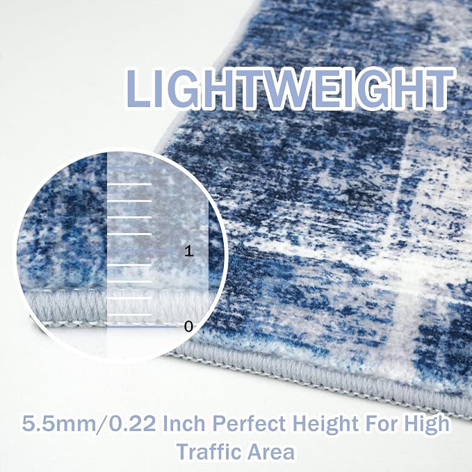 Abstract Area Rugs 9x12 Ft Washable Large Rugs - Image 6