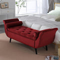 65" Velvet End of Bed Bench, Upholstered Seat by CDBBIB