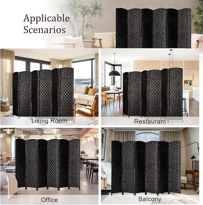 RHF Room Divider Panel, Partition Room Dividers, 6Panel Privacy Screen - Image 7