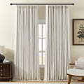 100% Blackout Pinch Pleated Linen Curtains 102 Inches Long by AUSSPVOCT