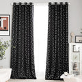 NICETOWN Blackout Curtains for Patio, Foil Printed Geometric Home Decoration by NICETOWN
