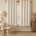 Beige 100% Boho Blackout Curtains 63 Inch 2 Panels by Unknown