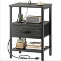 SUPERJARE Nightstand with Charging Station, USB-C Port, Bedside Table | Night by SUPERJARE