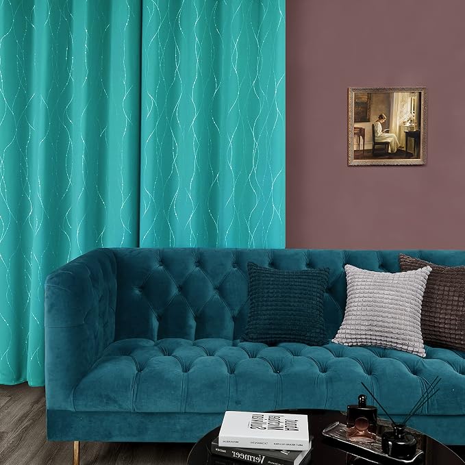 Deconovo Living Room Curtains 54 Inches Long, Thermal Insulated, Room Darkening - Image 4
