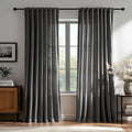 Deconovo Linen-Blend Semi-Sheer Curtains 2 Panels, Hidden Tab and Rod Pocket by Unknown