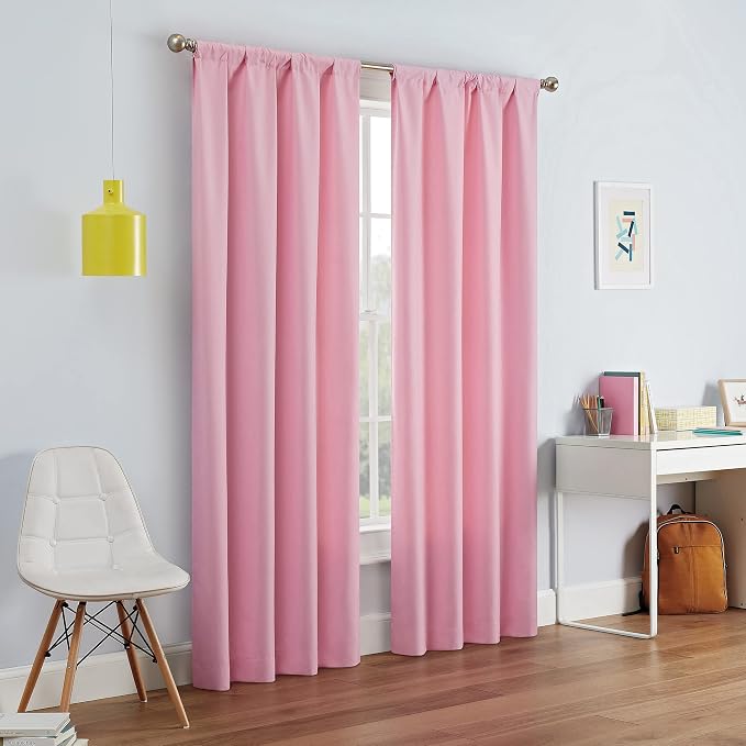 ECLIPSE Kendall Modern Blackout Thermal Rod Pocket Window Curtain by EclipseCurtains