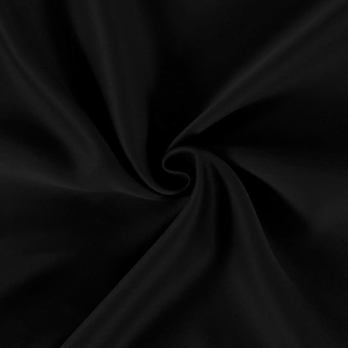 Black Blackout Curtains 34 x 84 Inch Length/Set of 2 Curtain Panels/Thermal - Image 5