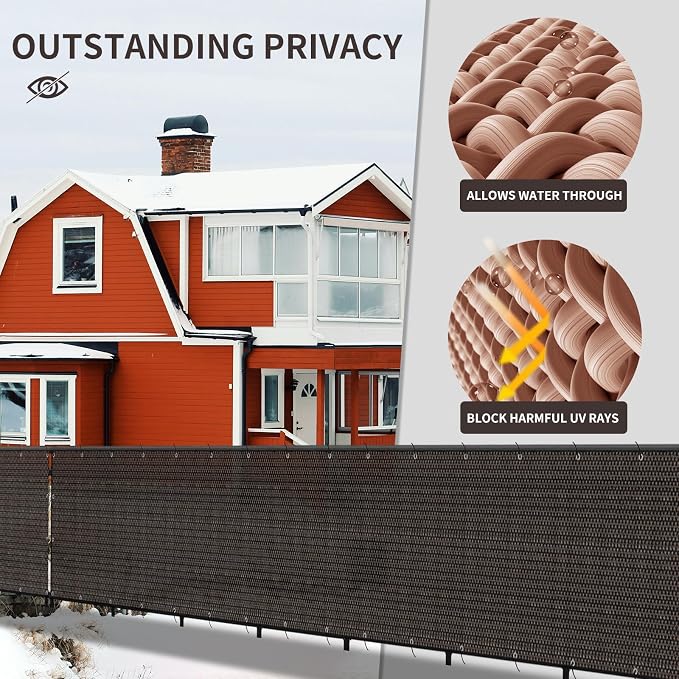 LOVE STORY Custom Size 3'x43' Balcony Privacy Screen Cover, 95% UV Block - Image 4
