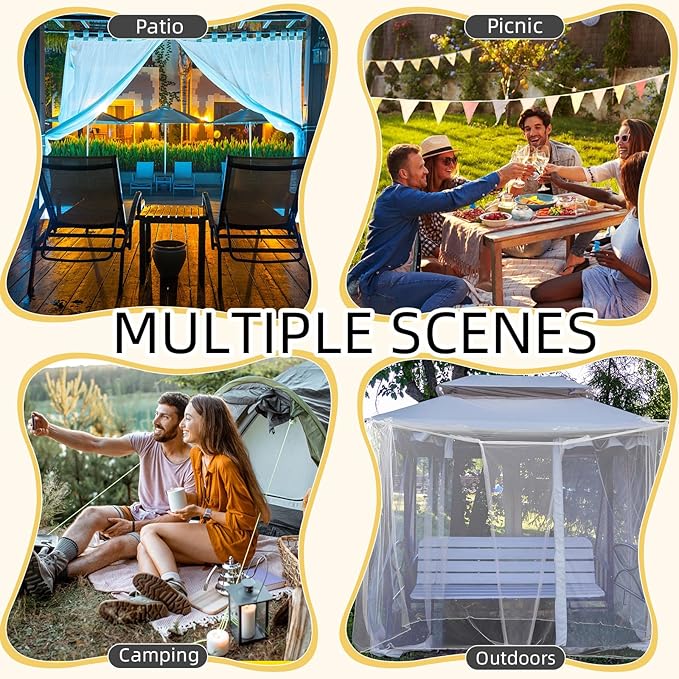 4 Corners Mosquito Net for Mosquiteros para Camas Bed Canopies Netting Bed Drapes Rectangular Mosquito Mesh for Camping Home Outdoor Travel(White,L75 X W47 X H59 Inch,1 Opening)