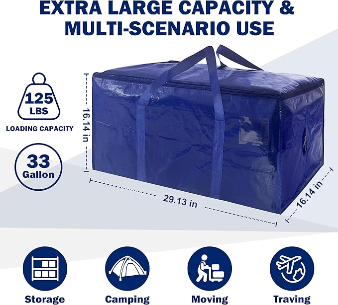 8 Pack Extra Heavy Duty Large Moving Bags - Image 2