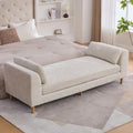 Beige King Size End of Bed Bench, 83 Inch Long Bench by Unknown