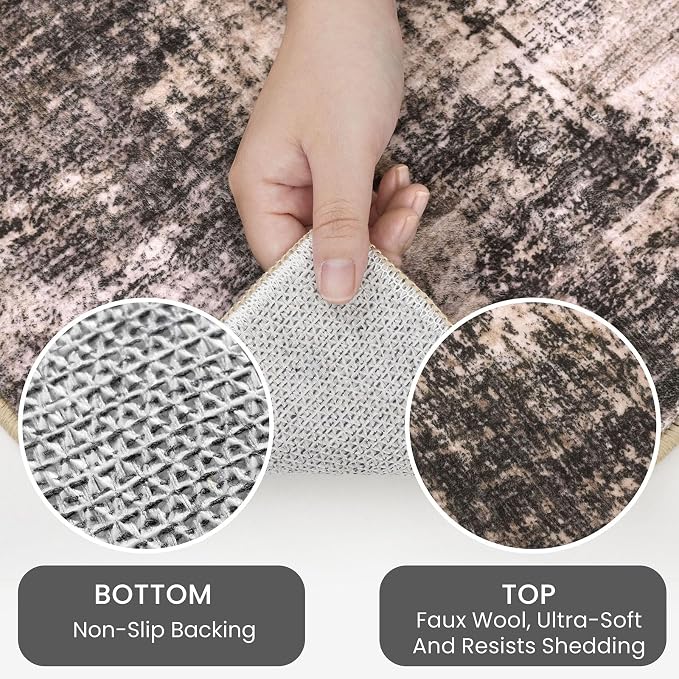 Small Abstract Area Rug 2x3 Ft Entryway Rugs Washable Door Mat Indoor Entrance - Image 3