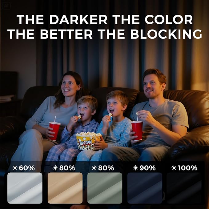 NICETOWN Greyish White Ring Top Panels - Image 6