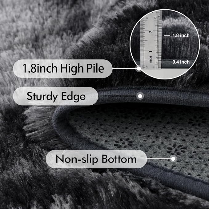 7x10 Ft Extra Large Shag Rugs for Living Room, Tie Dyed Ultra Soft Fluffy Furry - Image 5