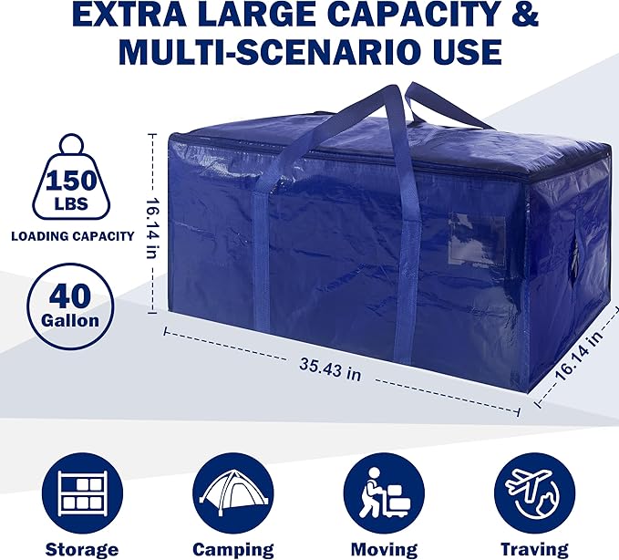 12 Pack Extra Heavy Duty Large Moving Bags - Image 2