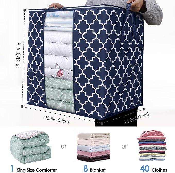 Storage Bags 4 Pack 100L Clothes Organization and Storage Containers | Large - Image 2