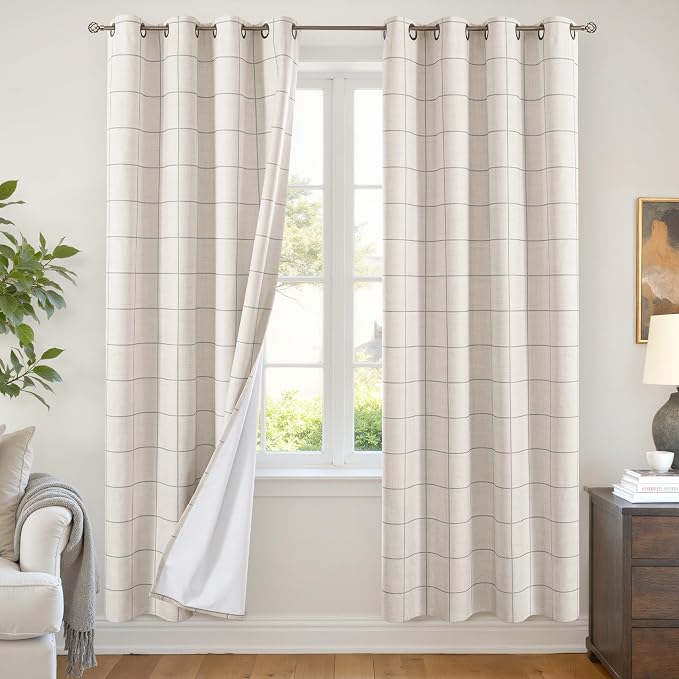 Linen Blackout Curtains by Lajode