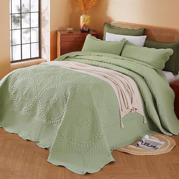 EVENHUG Oversized King Bedspreads California King Quilt Set by EVENHUG