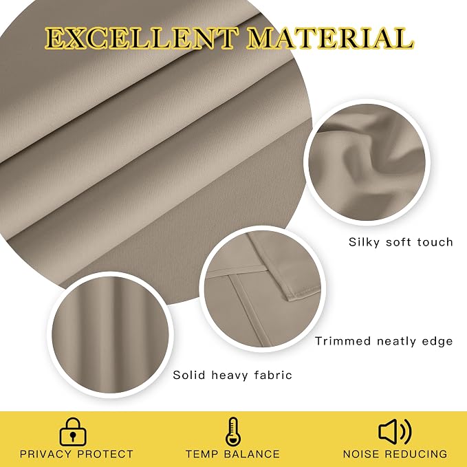 NICETOWN Blackout 108 inch Curtains - Image 2