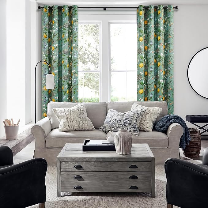 Topfinel 54 Inches Long Short Floral Spring Curtains - Image 5