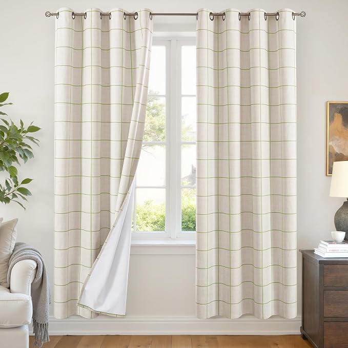 Linen Blackout Curtains by Lajode