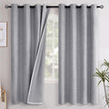 YoungsTex Grey Linen Blackout Curtains by YoungsTex
