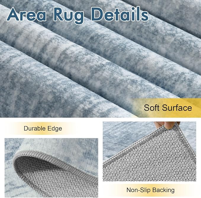 6x9 Ft Large Area Rugs for Living Room, Soft Non-Slip Washable Rugs Modern - Image 6