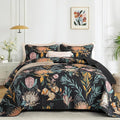 Dintszyayue Quilt Queen Size Black, Soft Microfiber Lightweight Farmhouse Bed by Dintszyayue