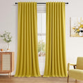 100% Blackout Curtains 90 Inch Length 2 Panels Set by Guken