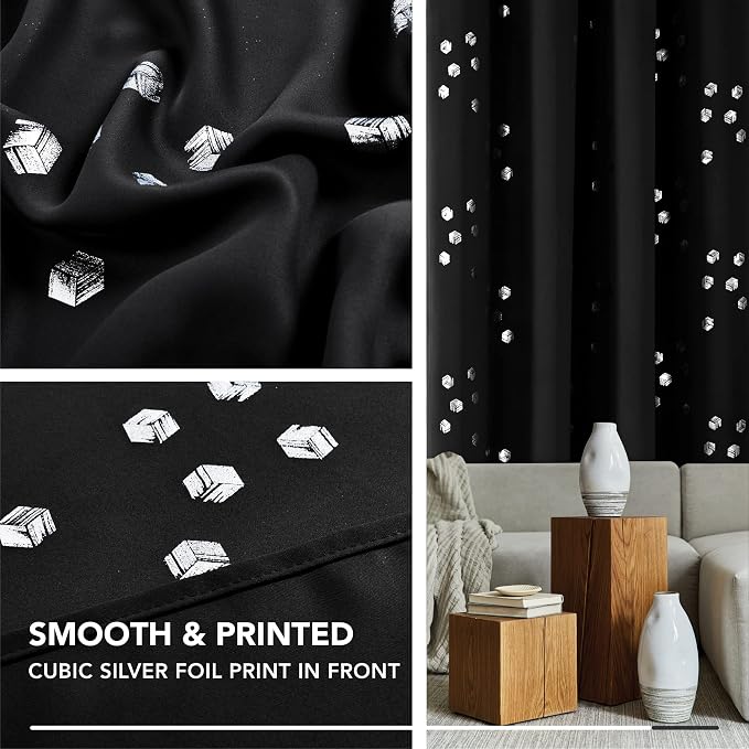 Deconovo Blackout Curtains, Energy Saving Curtains, 2 Panels, - Image 5
