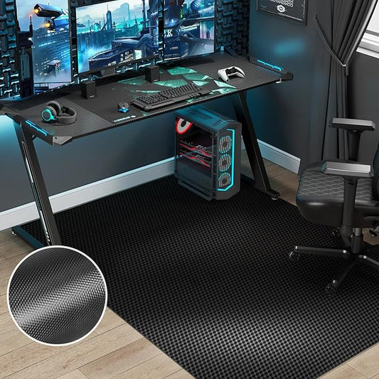 36"x 48" Chair Mat for Hard Floors, Durable Office Chair Mat for Tile &Laminate Floor, Easy to Clean Desk Floor Mats for Hard Floors, 3D Carbon Fiber Pattern Floor Protector,Waterproof Office Mat