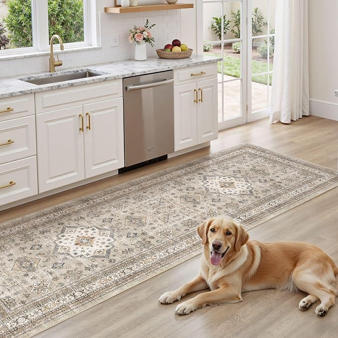 cotiled 3x8 Hallway Runner Rug for Entryway, Non-Slip Vintage, and Laundry Room - Image 8
