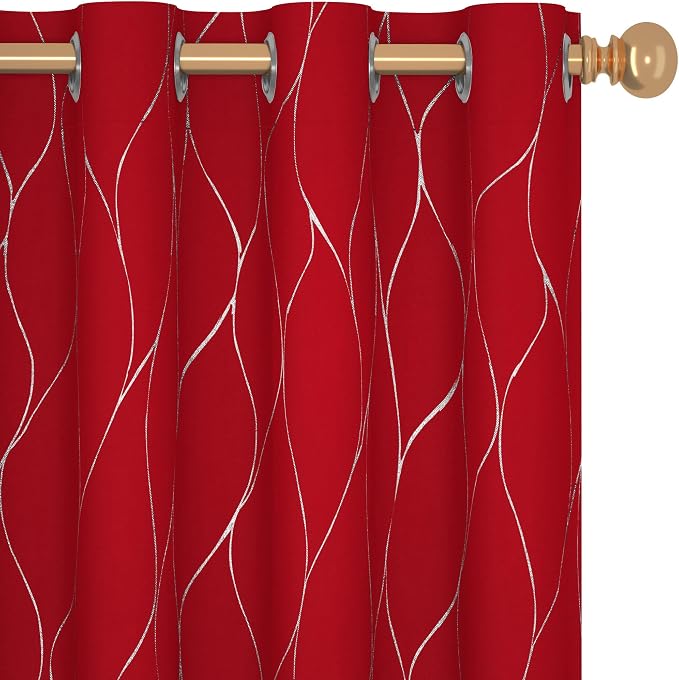Deconovo Curtains for Living Room, Pattern Blackout Curtains 45 Inches Long | by Unknown