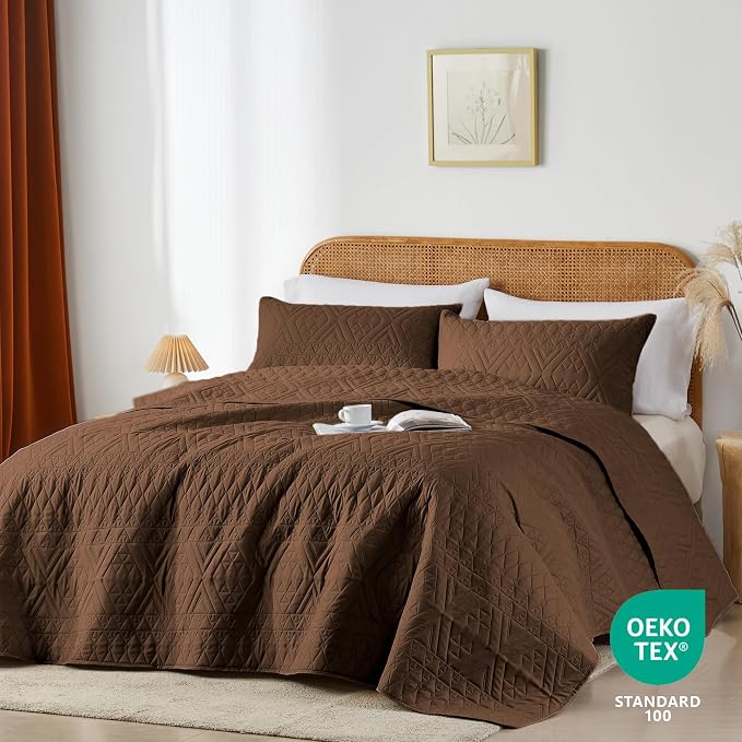 akkialla Full/Queen Size Quilt Bedding Set, Modern Style Geoetric Pattern - Image 2