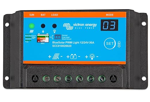 Victron Energy BlueSolar PWM-Light 12/24-Volt 30 amp Charge Controller