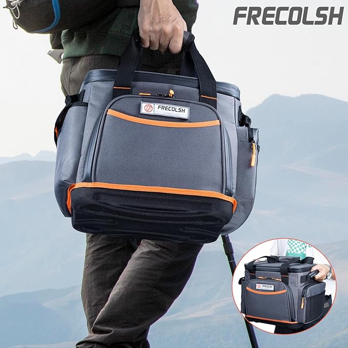FRECOLSH Travel Carrying Case Compatible with Jackery 500, Portable Power Station Storage Case with Water- proof Bottom and Pocket for Jackery Accessories, Storage Bag Only