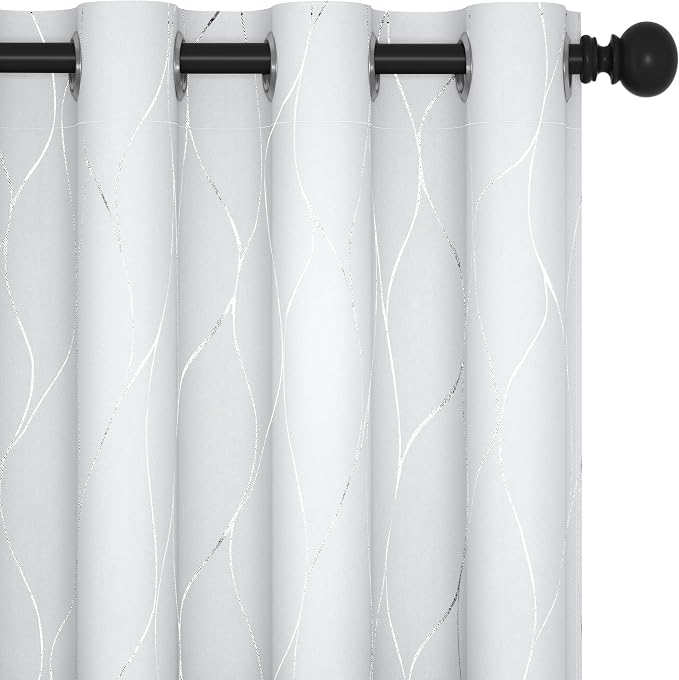 Deconovo Curtains for Living Room, Pattern Blackout Curtains 72 Inches Long | by Unknown