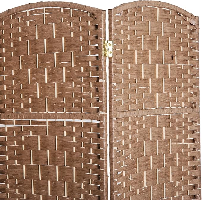HOMCOM Room Divider 6-Panel, 6FT-Tall Folding Privacy Screen, Natural | - Image 6