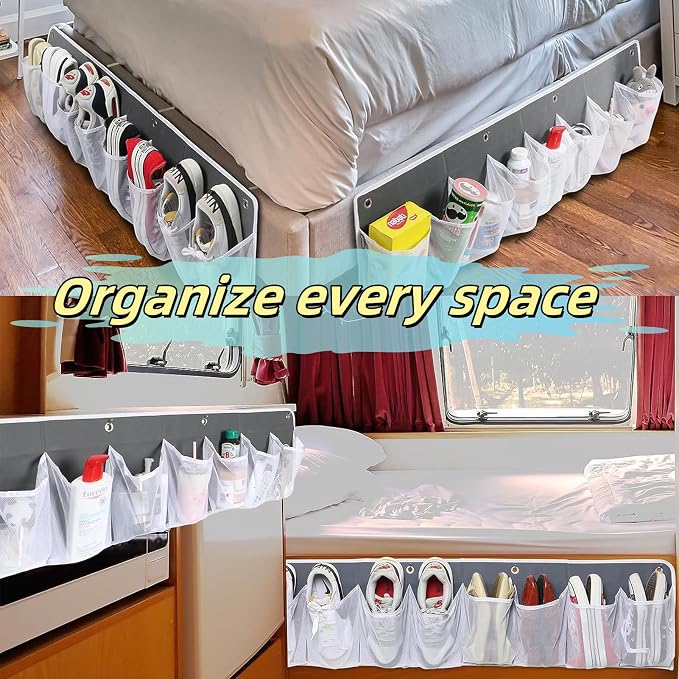 Rv Shoe Storage Solutions for Bedside 16 Extra Large Hanging Organizer | Wall - Image 5