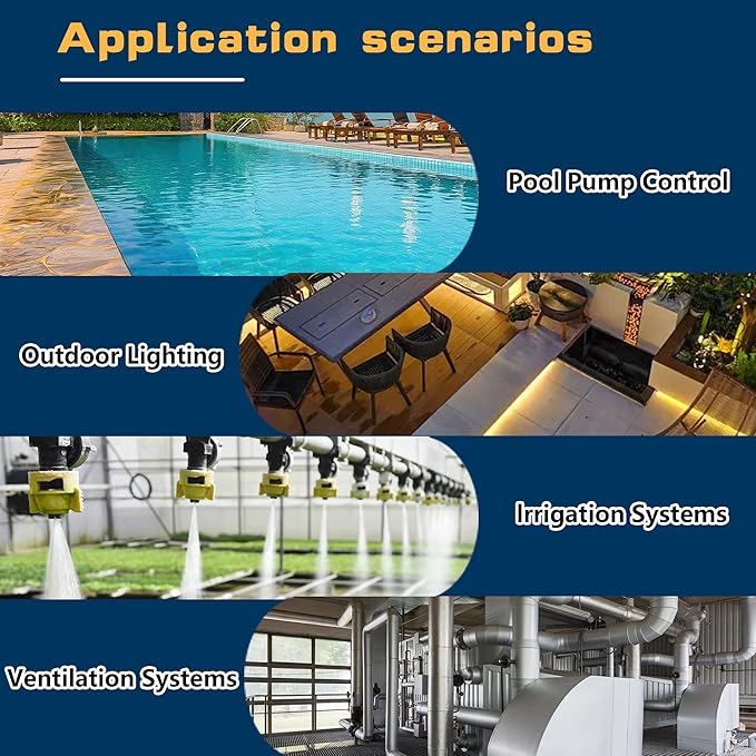 T104M Electromechanical Timer Switch Versatile Scheduling Manual Override,1-12 Cycles Per Day - Manual Override