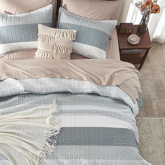King Size Quilt Set Grey - Image 6