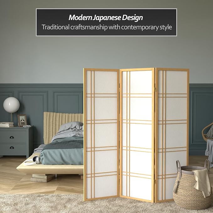 Red Lantern 5 ft. Tall Double Cross Shoji Screen - Image 2